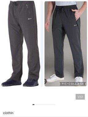 Clothin Mens Track Pants Lightweight Jersey Athleisure Athletic Lounge Pant Sz L